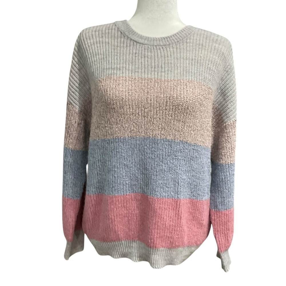 Cupcakes and Cashmere Elaine Striped Pullover Sweater Multicolor XS​